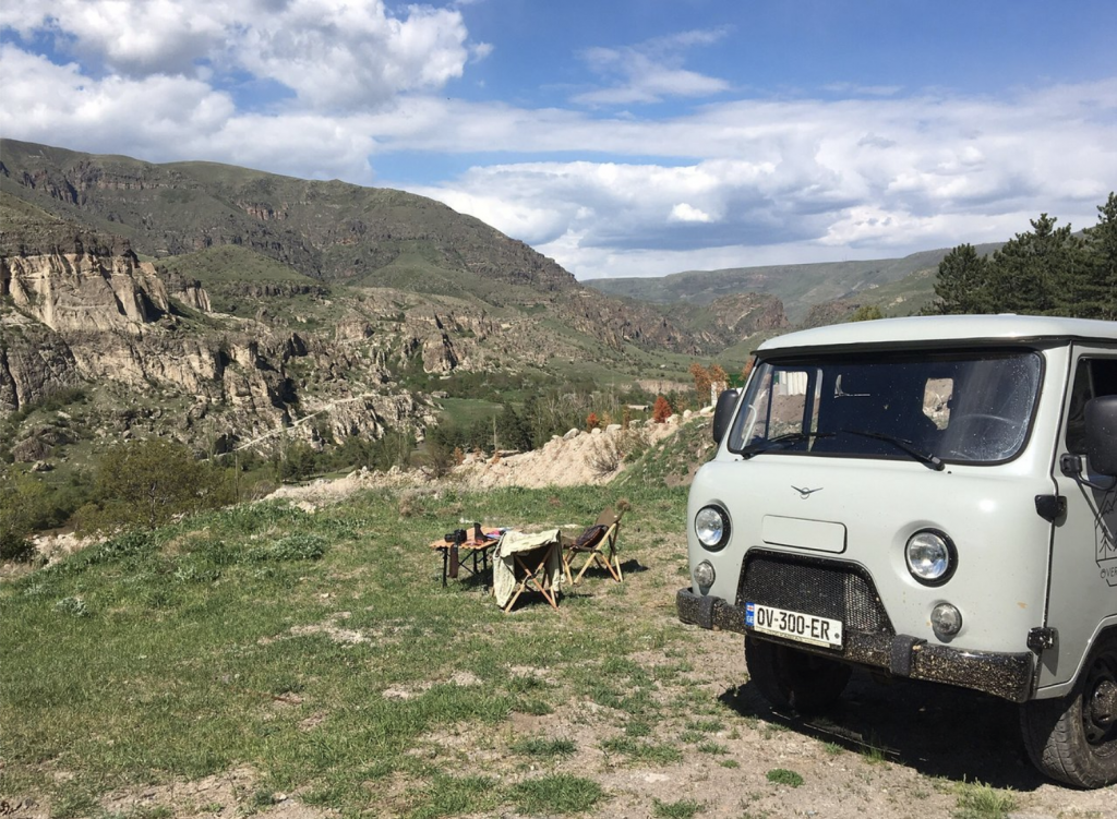 UAZ Buhanka camper near Vardzia